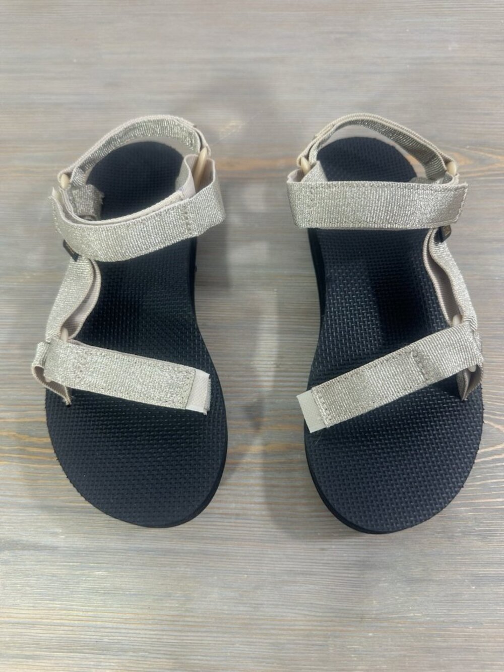 Teva Women's Midform Universal Sandals Strappy Glitter Gold 7 EUC